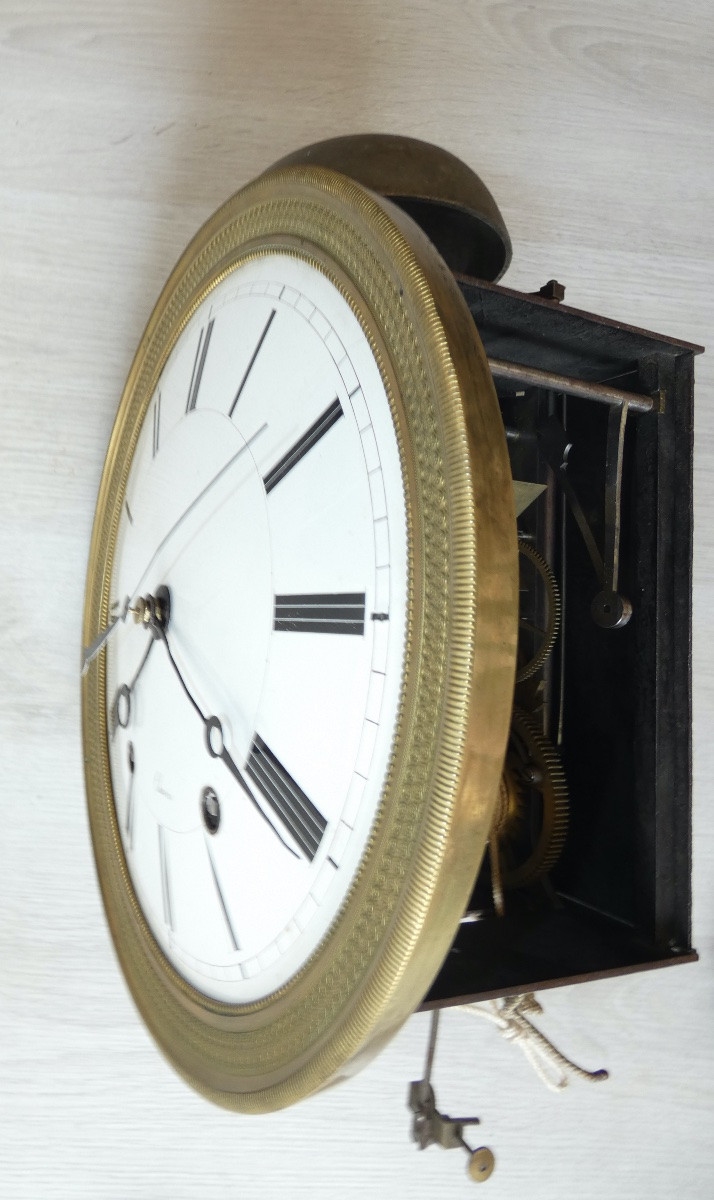 HORLOGE COMTOISE REGULATEUR ECHAPPEMENT A CHEVILLES -photo-2