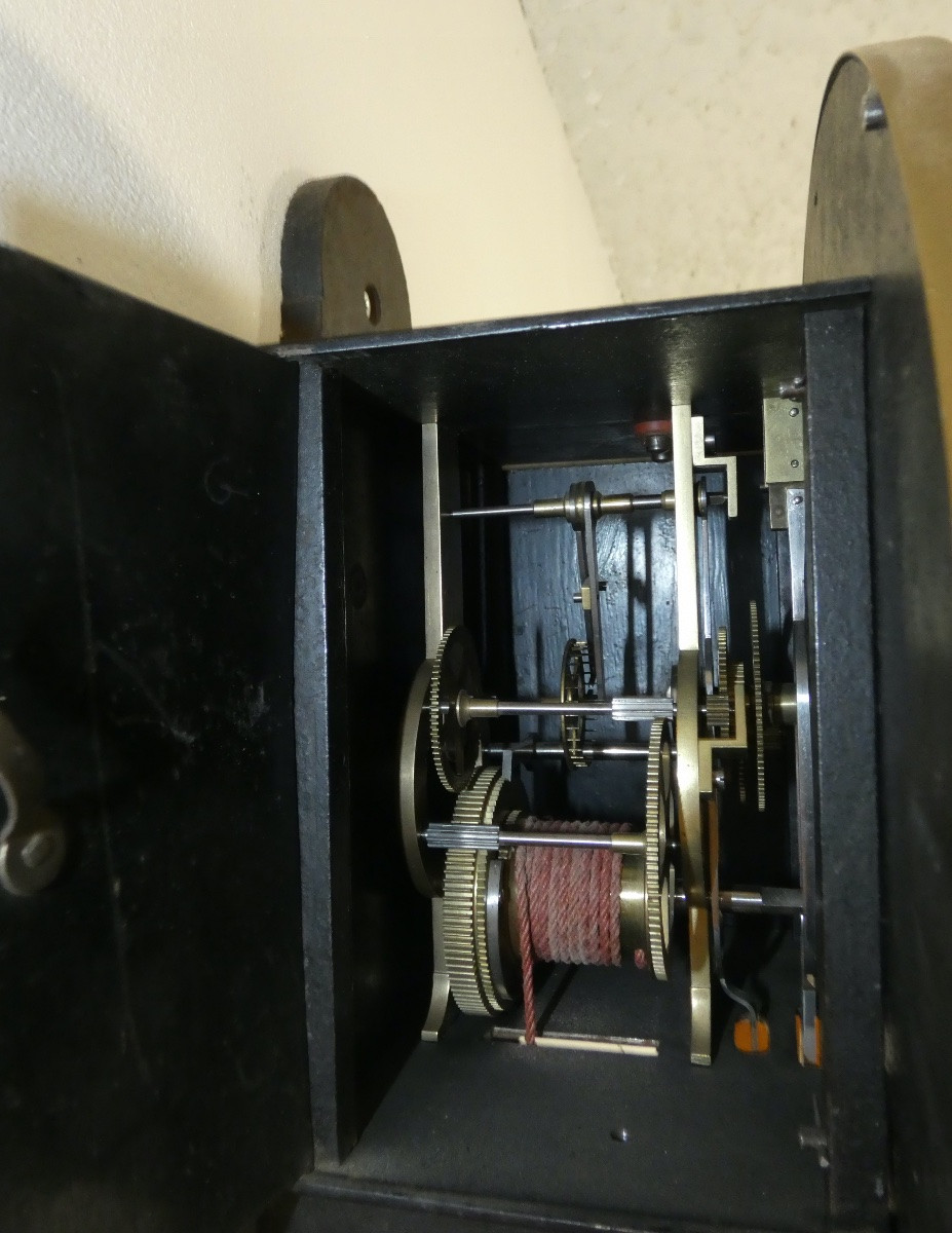 HORLOGE COMTOISE PENDULE REGULATEUR ECHAPPEMENT A CHEVILLES TROTTEUSE CENTRALE-photo-4