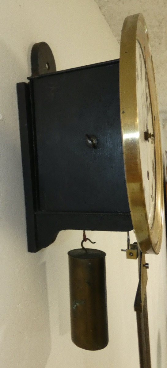 HORLOGE COMTOISE PENDULE REGULATEUR ECHAPPEMENT A CHEVILLES TROTTEUSE CENTRALE-photo-1