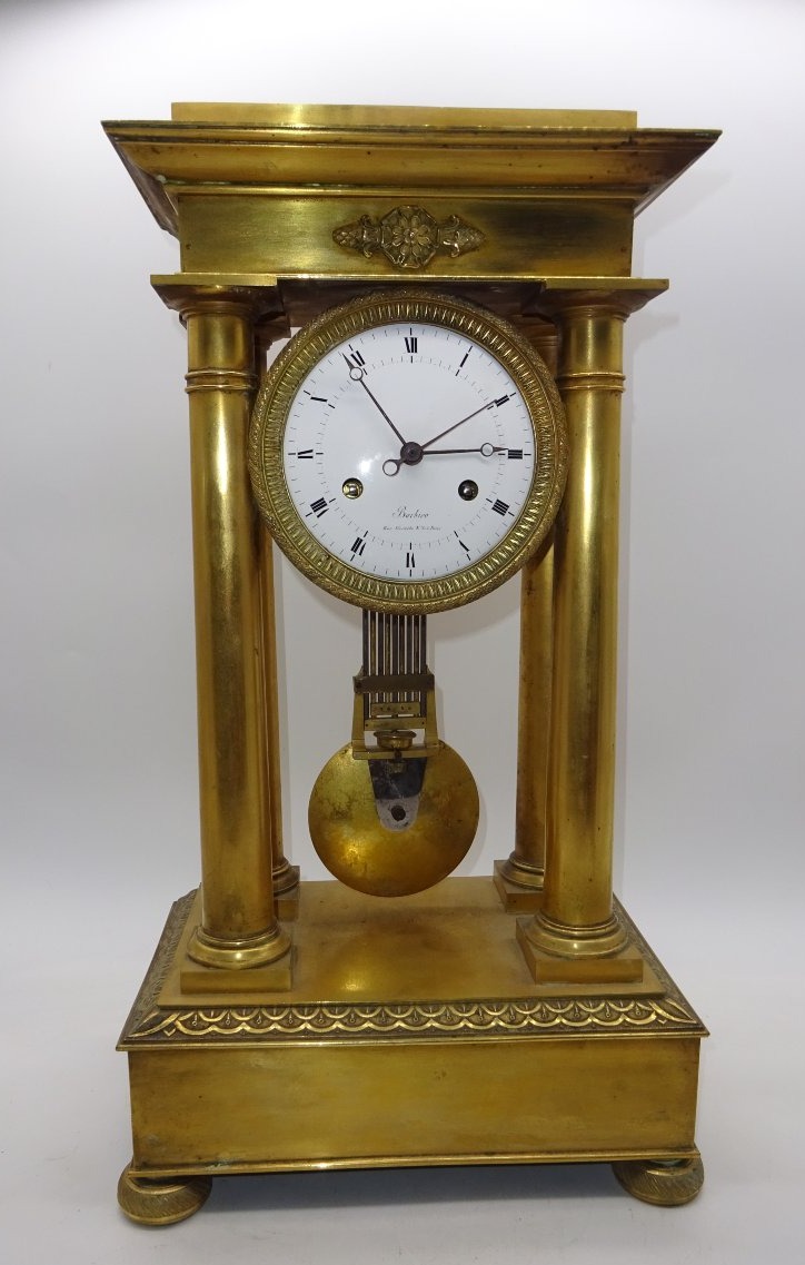 Gilded Bronze Empire Clock