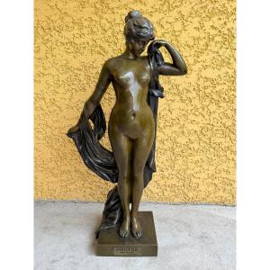 Bronze Sculpture Depicting A Woman Named "phryne" Campagne