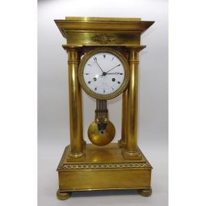 Gilded Bronze Empire Clock