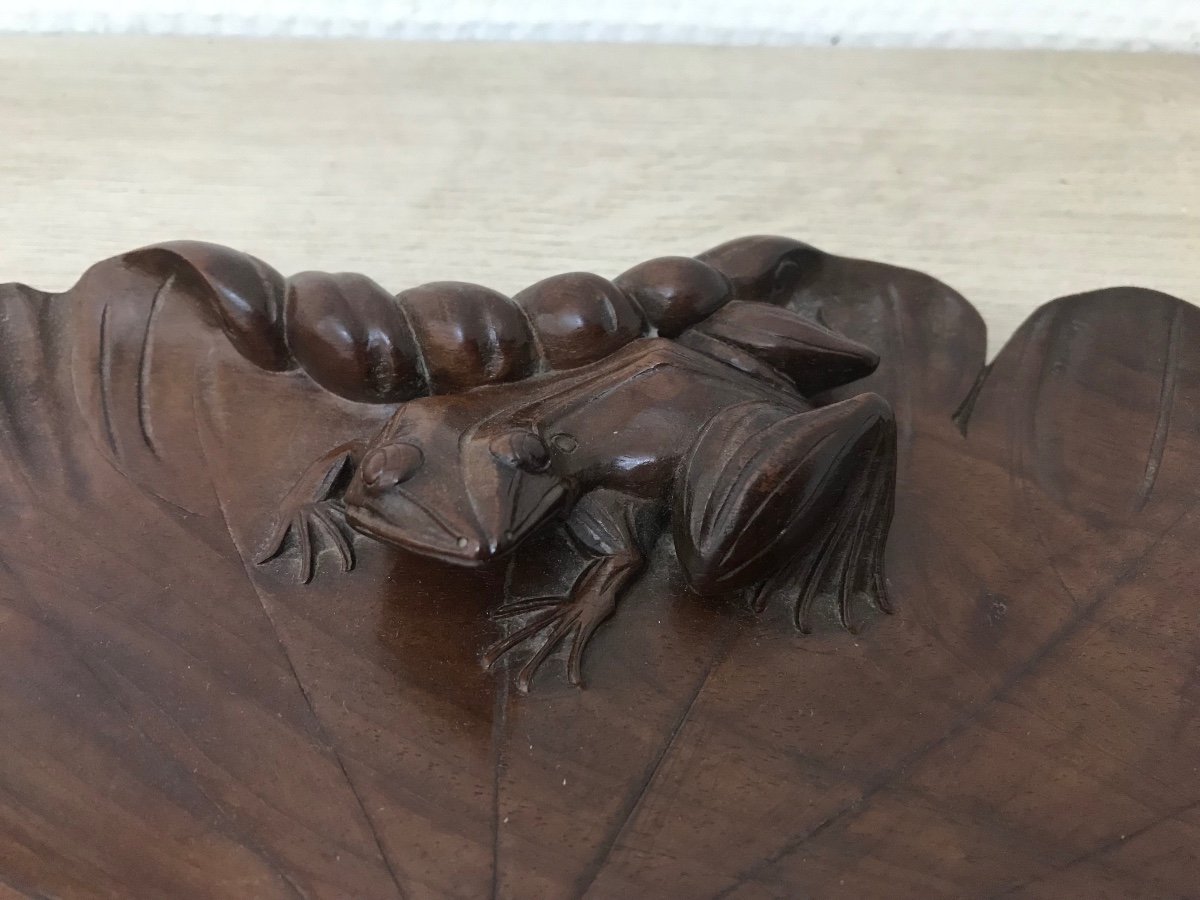 Very Pretty Art Nouveau Frog And Snake Tray / Pocket Tray -photo-2