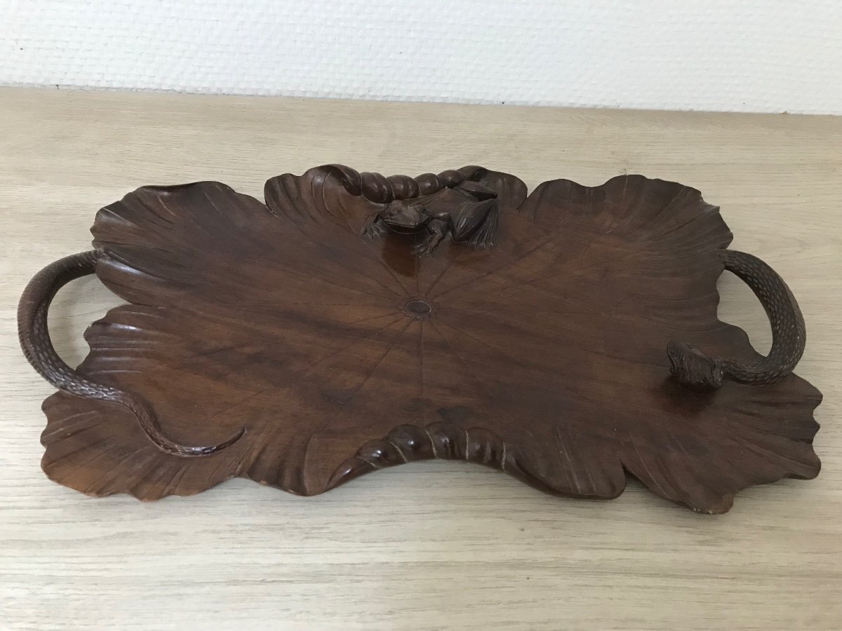 Very Pretty Art Nouveau Frog And Snake Tray / Pocket Tray 