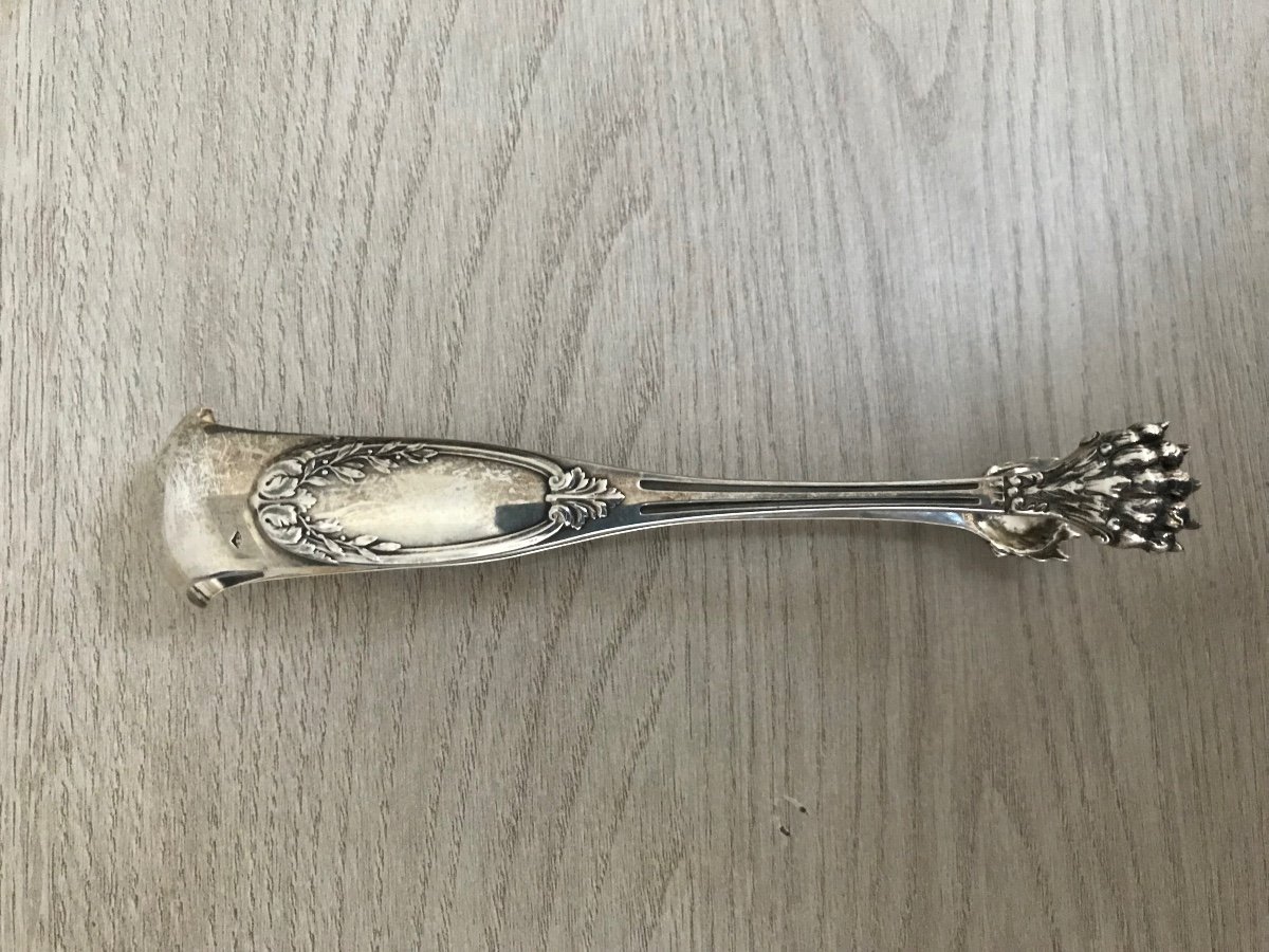 Very Pretty Solid Silver Sugar Tongs 