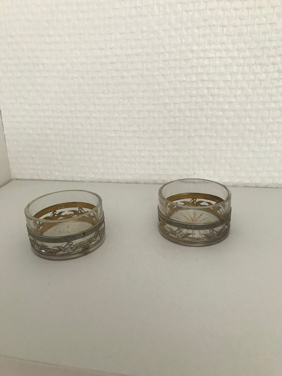 Old Silver And Crystal Salt Cellars -photo-1