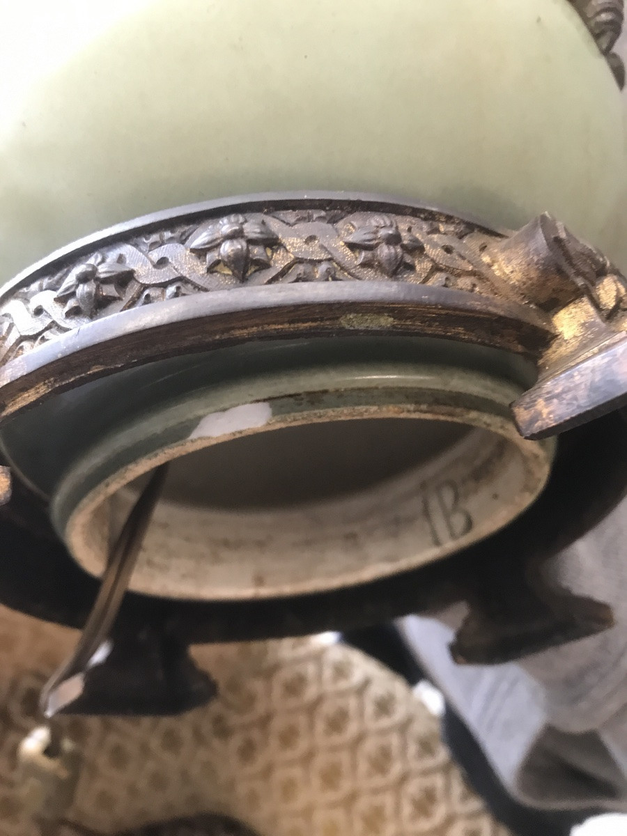 Lampe Napoléon III Porcelaine Et Bronze-photo-2