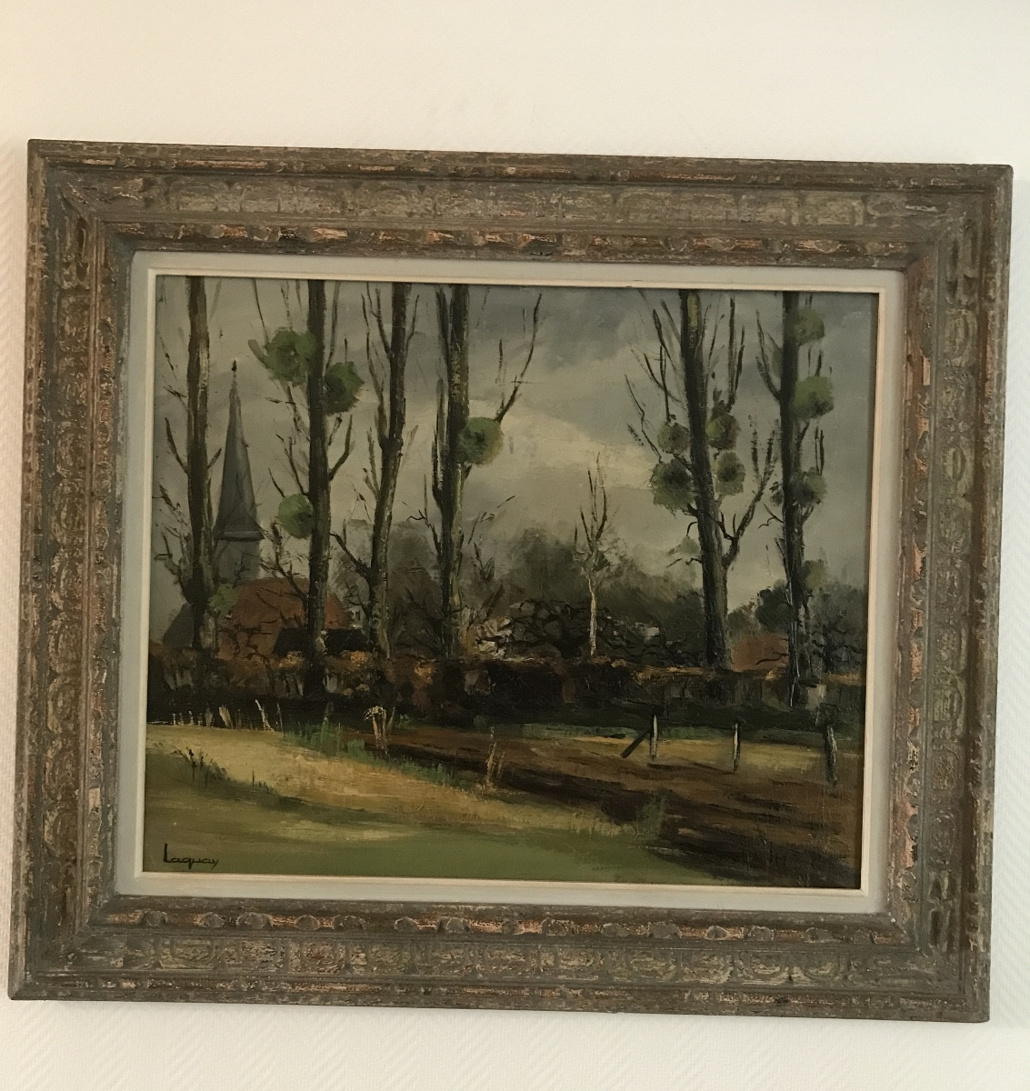 Grand tableau de Marcel Laquay Automne Normand-photo-3