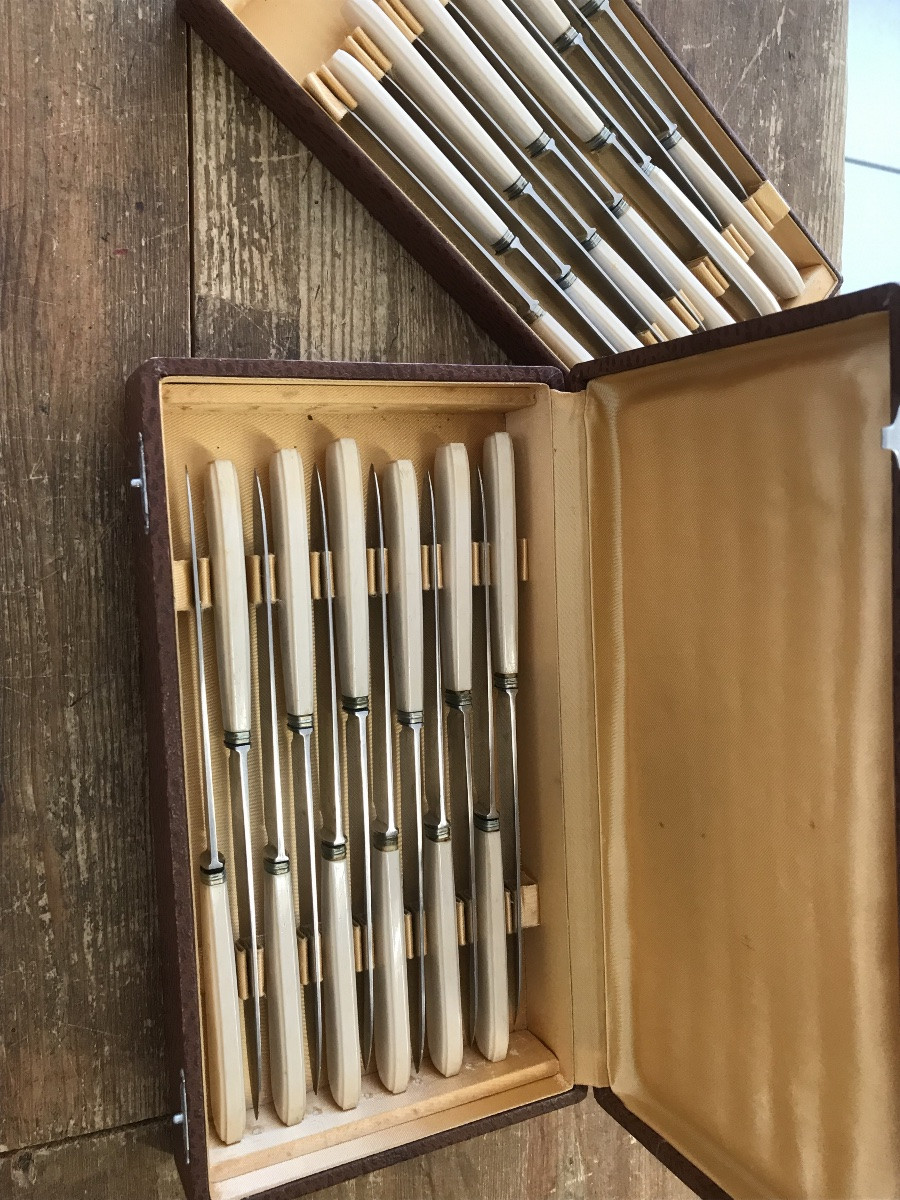 Box Of 24 Christofle Knives -photo-2