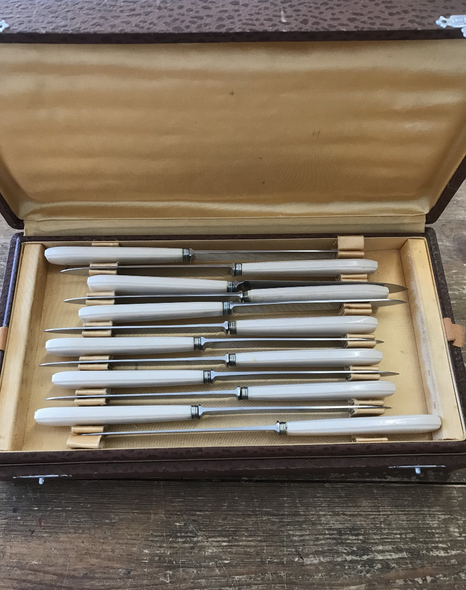 Box Of 24 Christofle Knives 