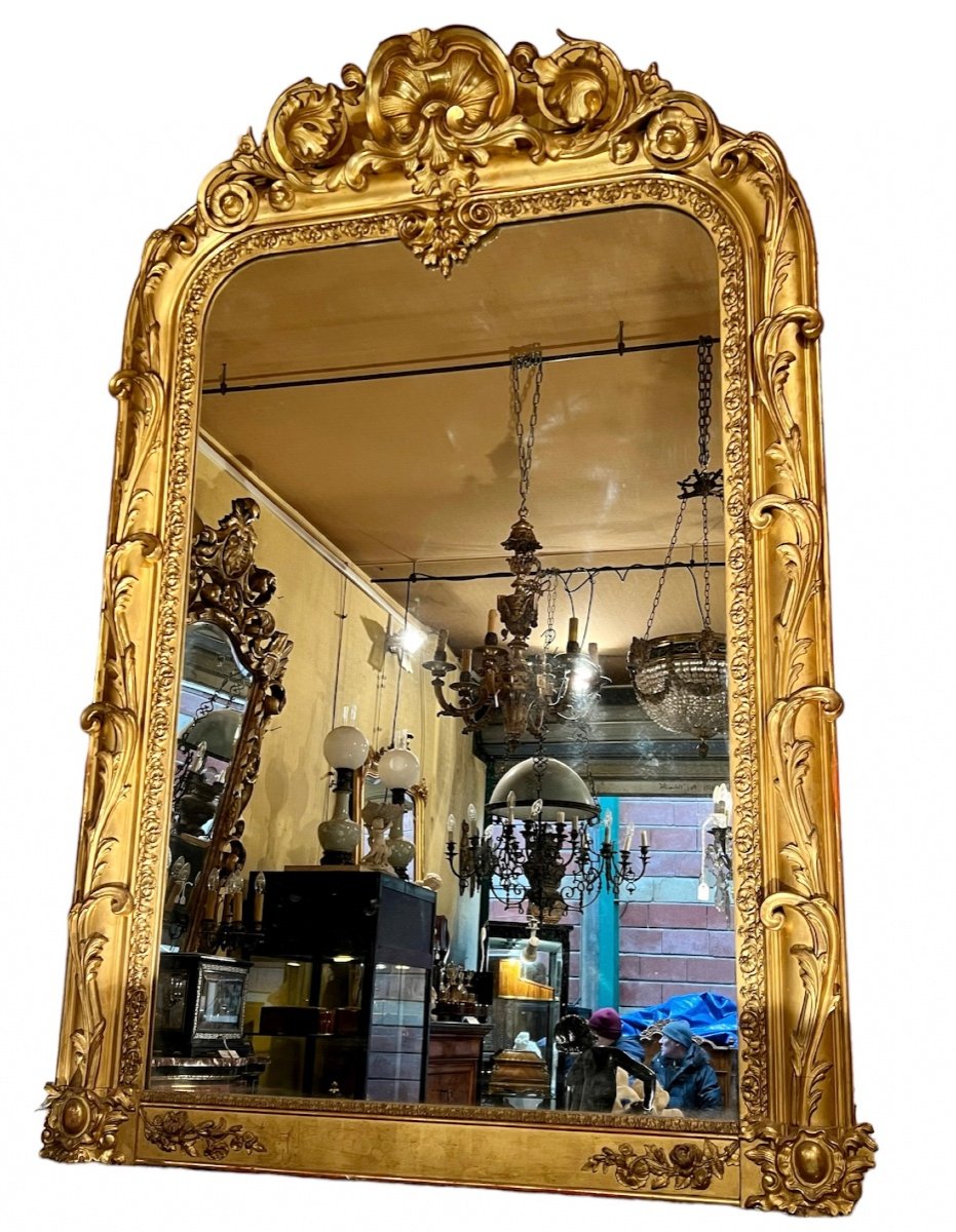 Large Castle Mirror - Restoration Period-photo-2