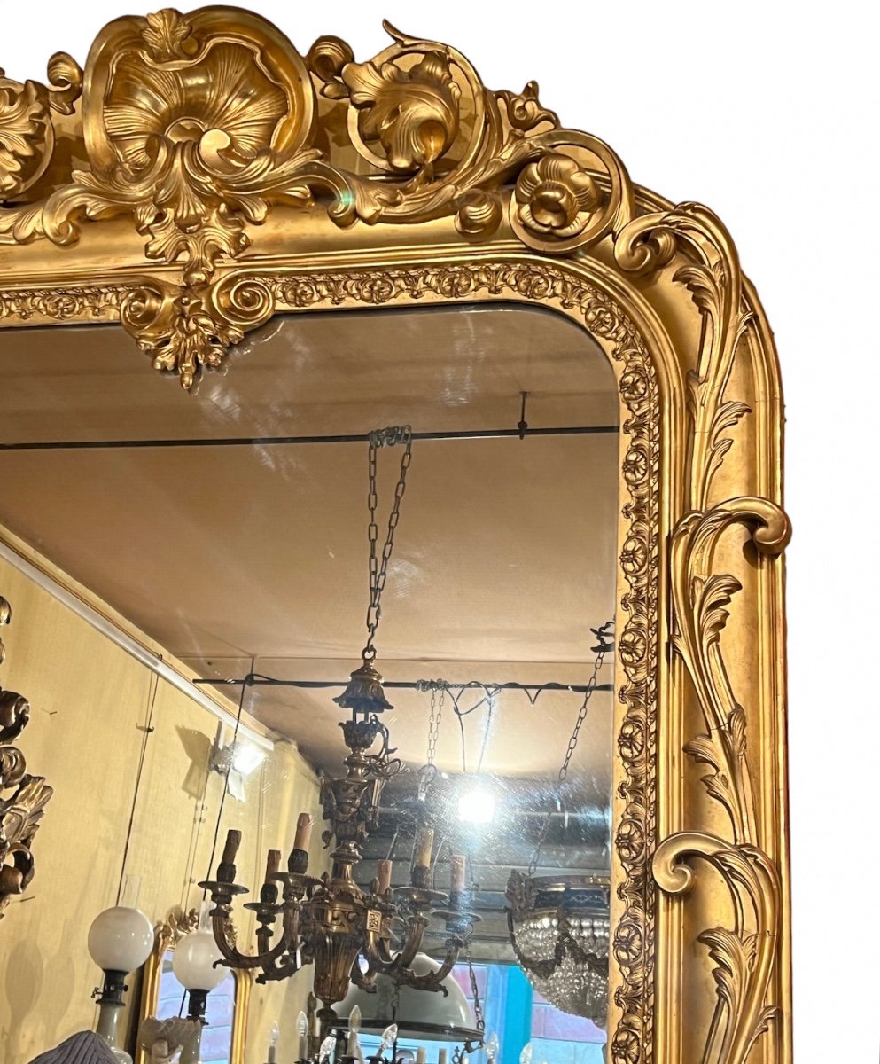 Large Castle Mirror - Restoration Period-photo-4