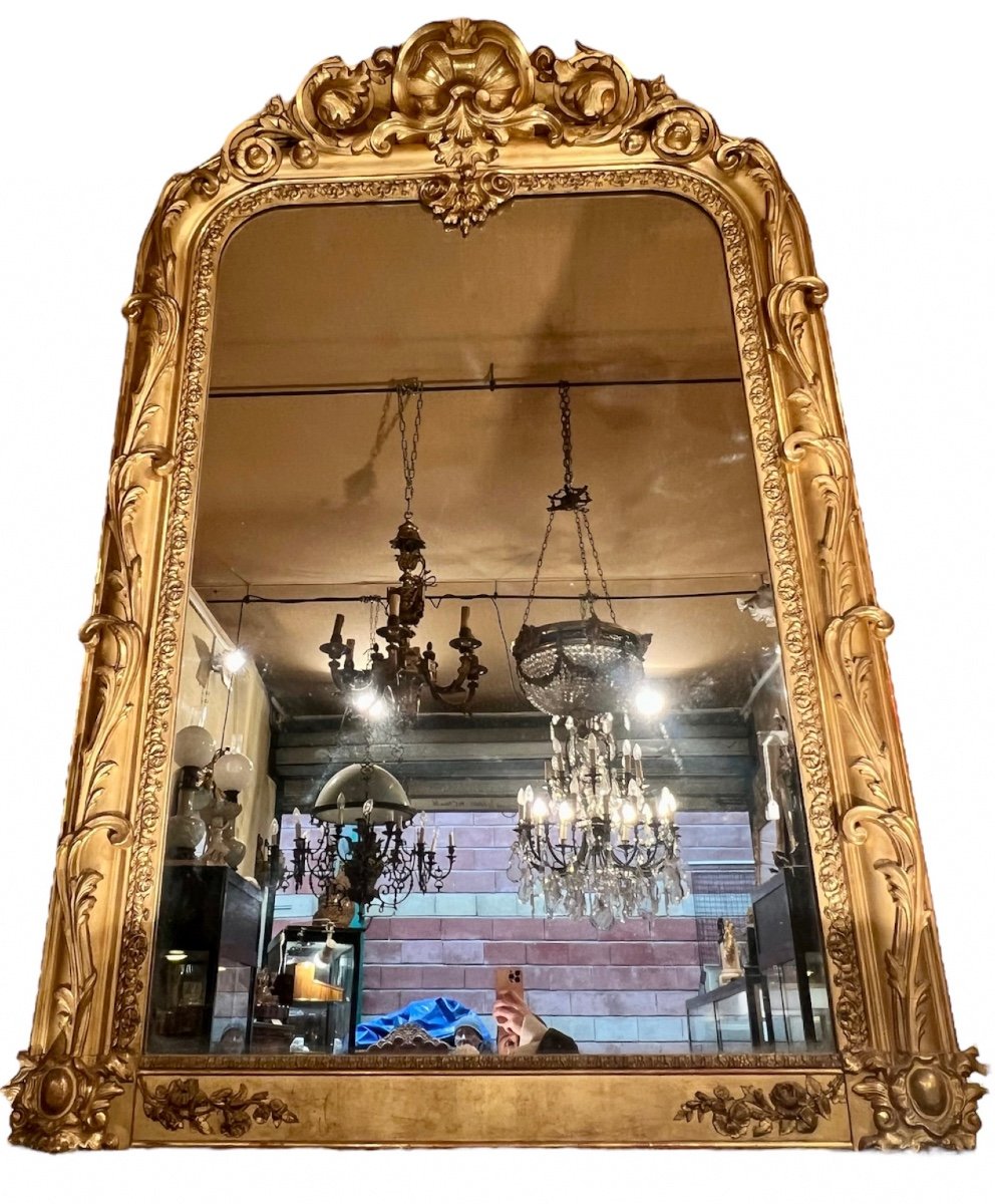 Large Castle Mirror - Restoration Period-photo-1