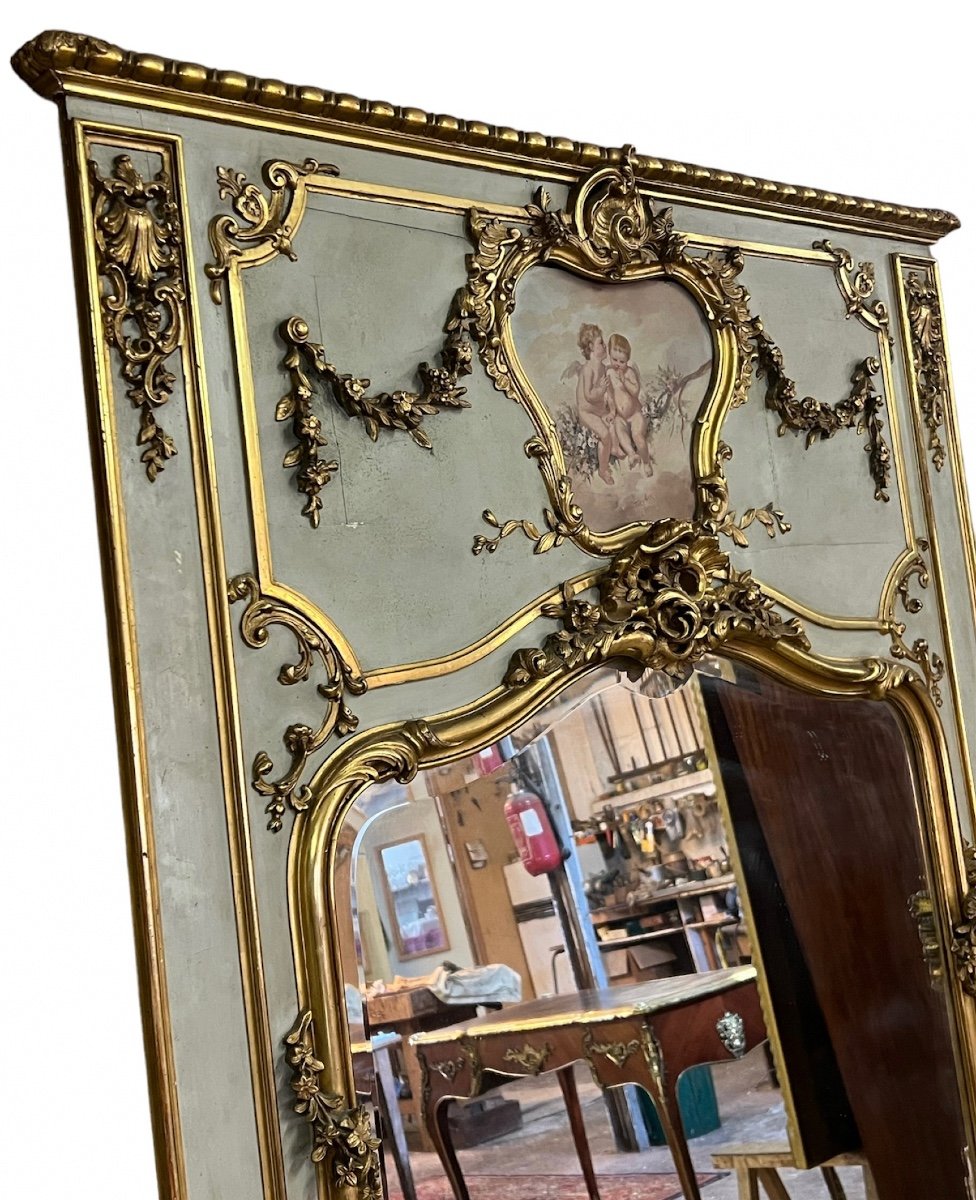 Large Trumeau Mirror - Napoleon III Period-photo-2