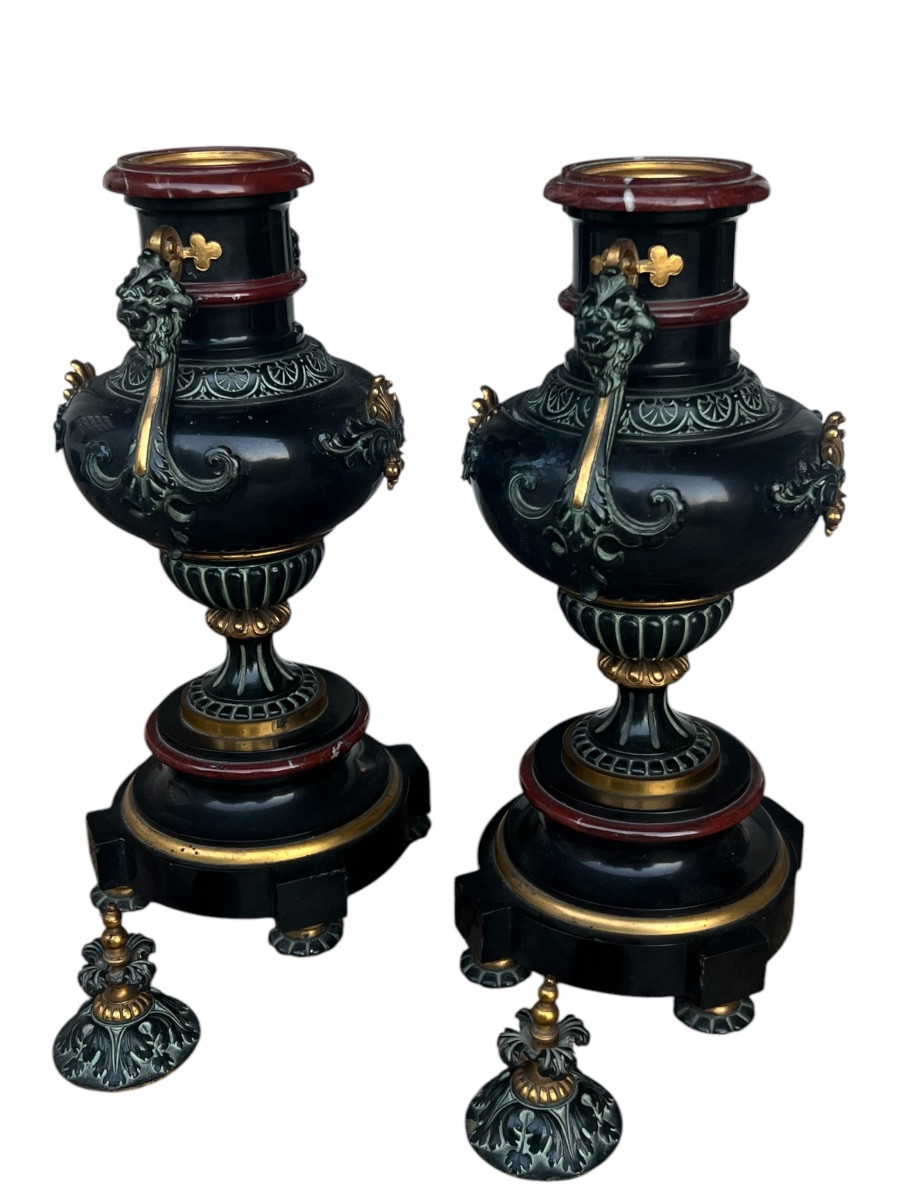 Pair Of Cassolettes - Napoleon III Period-photo-3