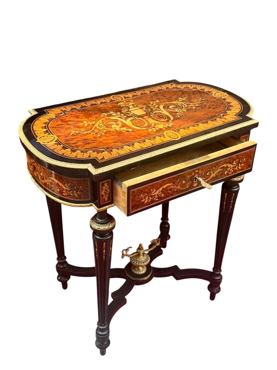 Travailleuse / Table a ouvrage - Époque Napoléon III-photo-2