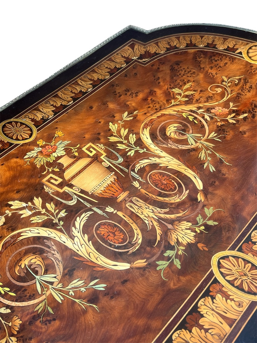 Travailleuse / Table a ouvrage - Époque Napoléon III-photo-2