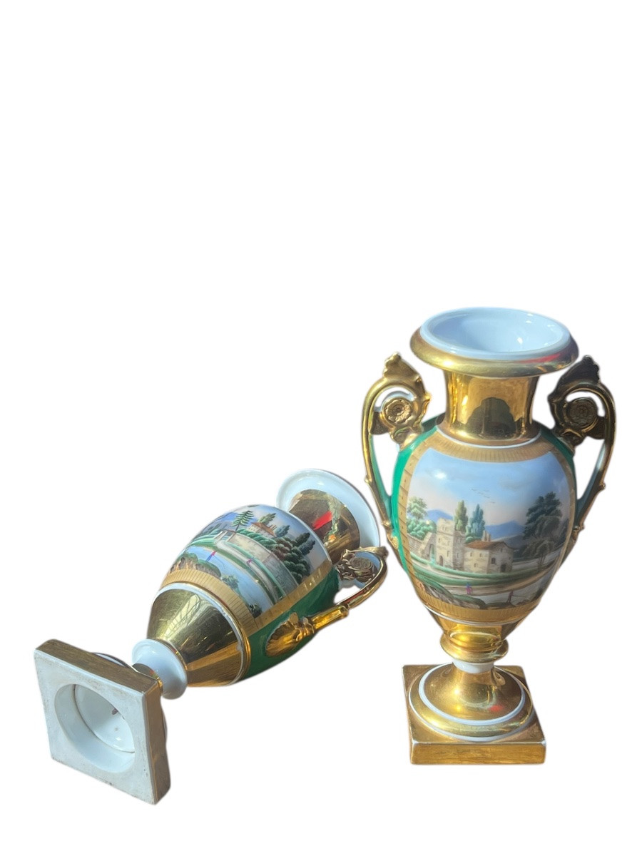 Pair Of Vases - Restoration Period -photo-3