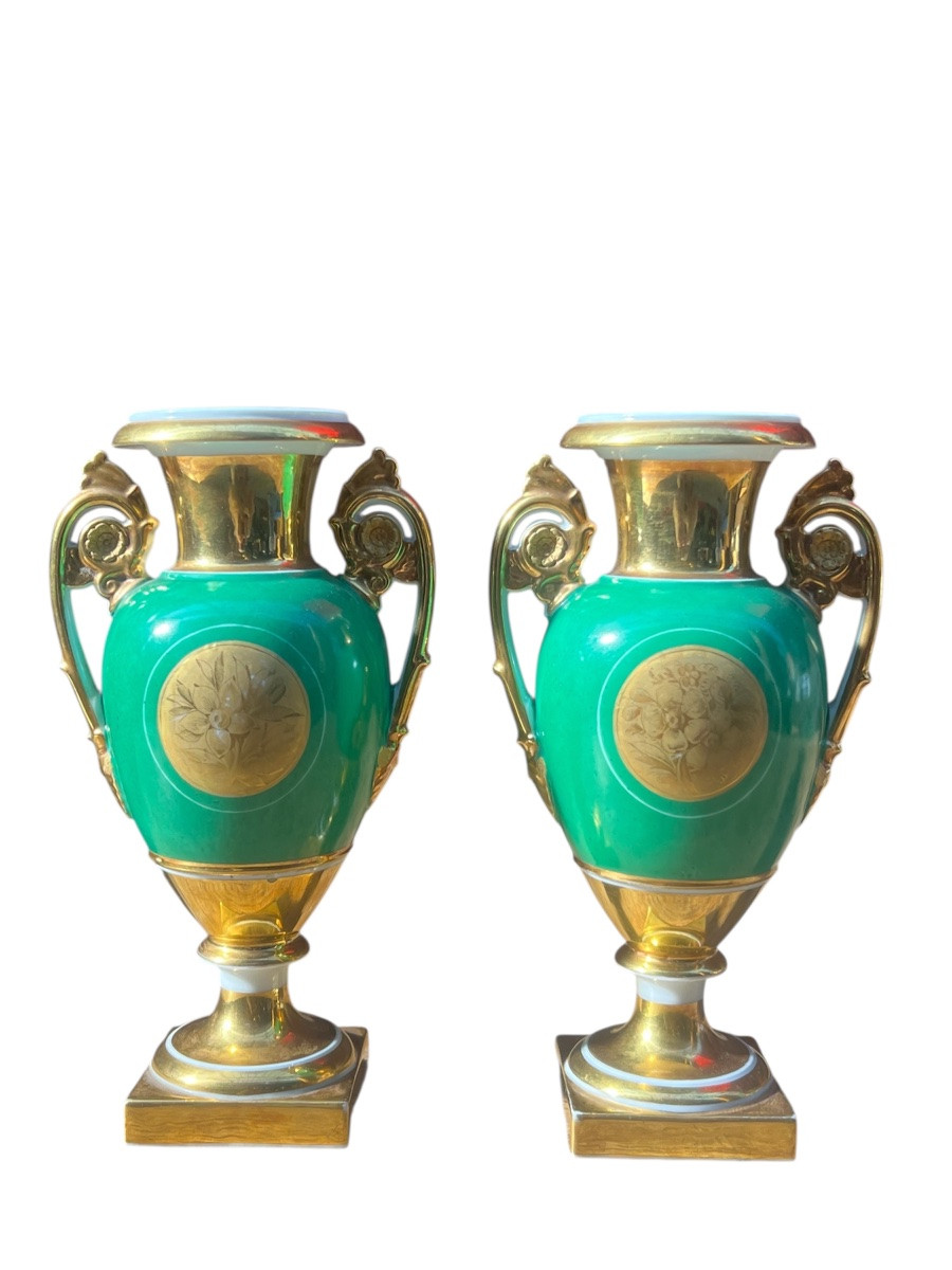 Pair Of Vases - Restoration Period -photo-4
