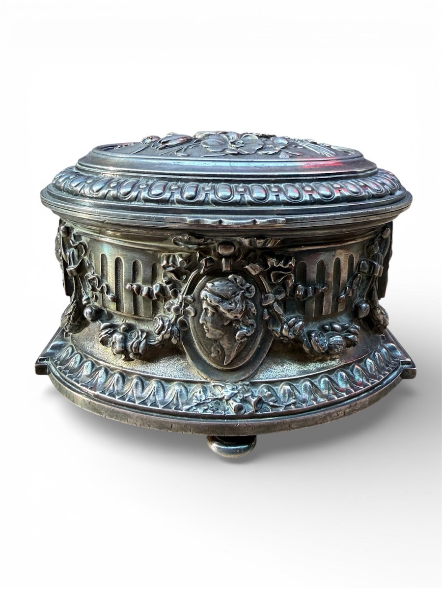 Silver-plated Metal Jewelry Box – Napoleon III Period