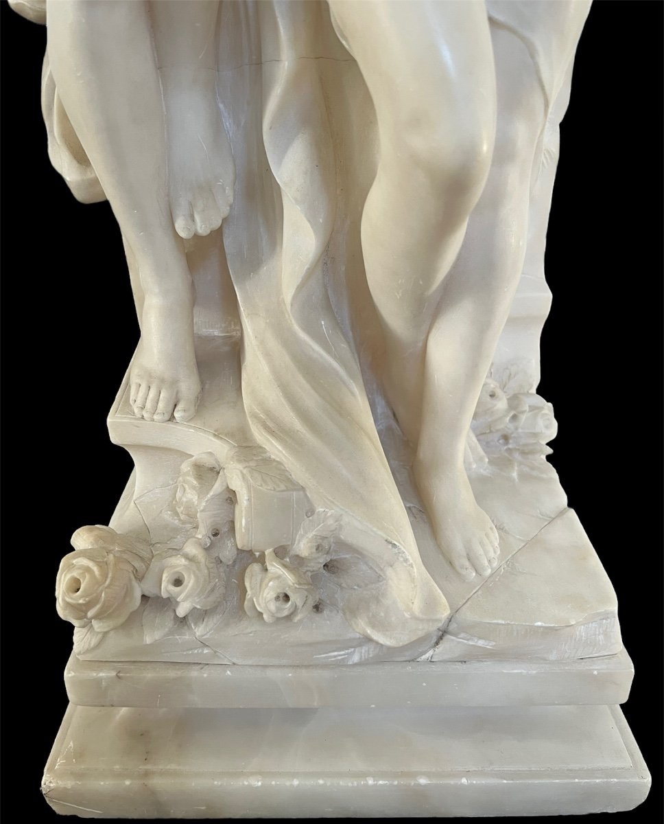 Grande statue en albâtre /  Style Napoléon III-photo-3