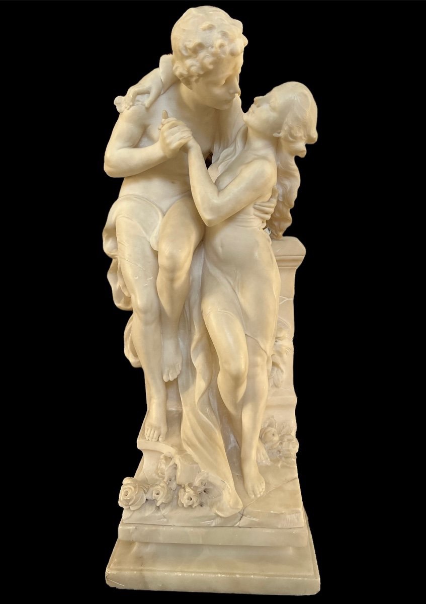Grande statue en albâtre /  Style Napoléon III