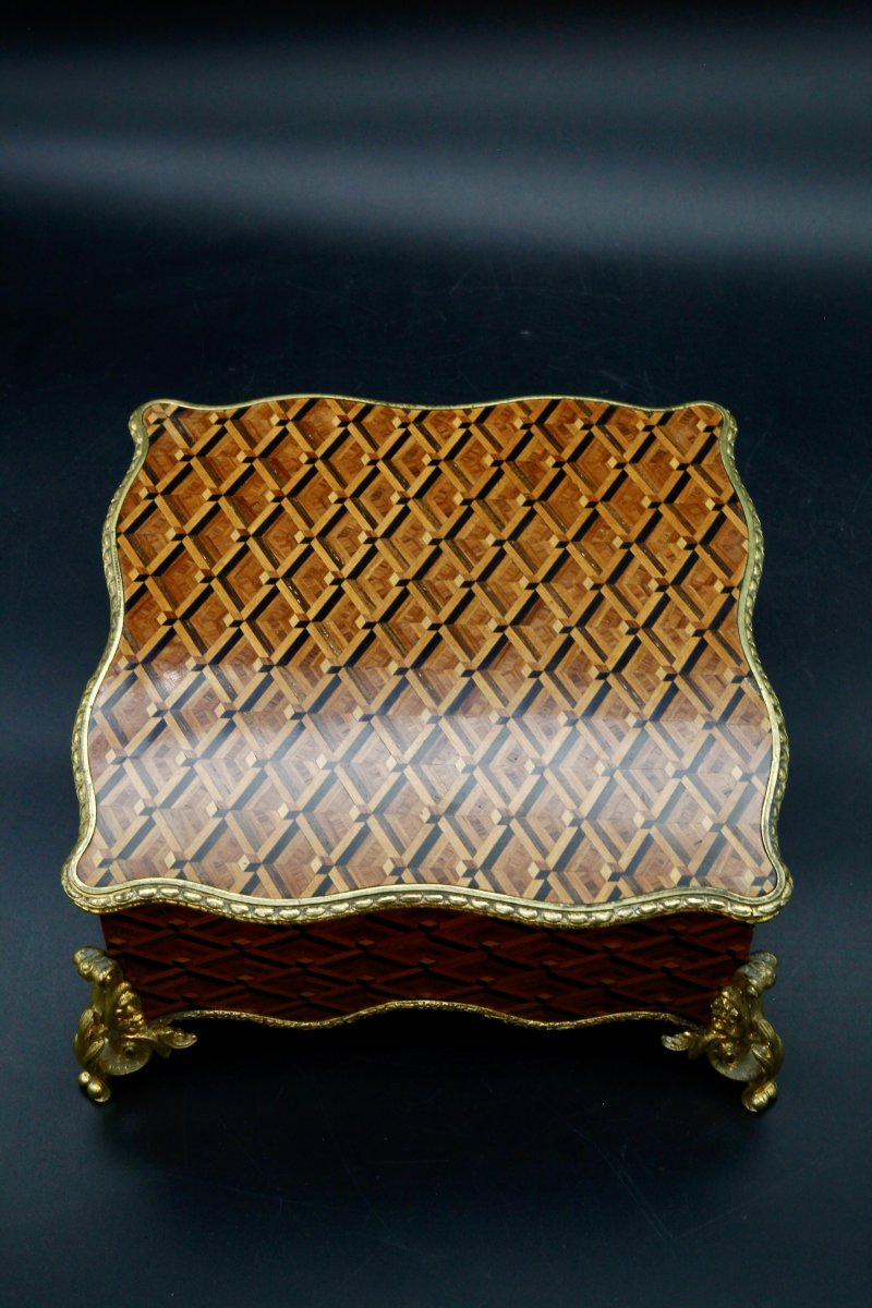 Coffret à Mouchoirs Signé Gesler Napoléon III-photo-3