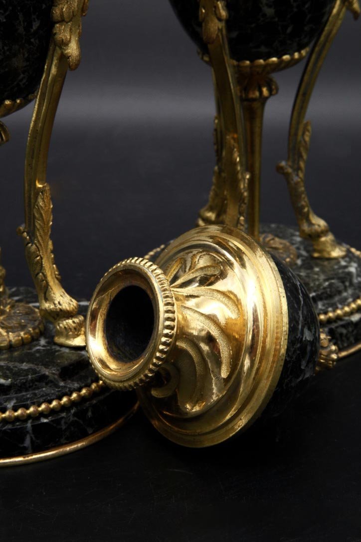 Paires De Cassolettes Bougeoirs Napoléon III-photo-2