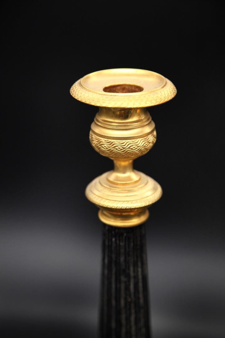 Paire De Bougeoirs époque Restauration-photo-4