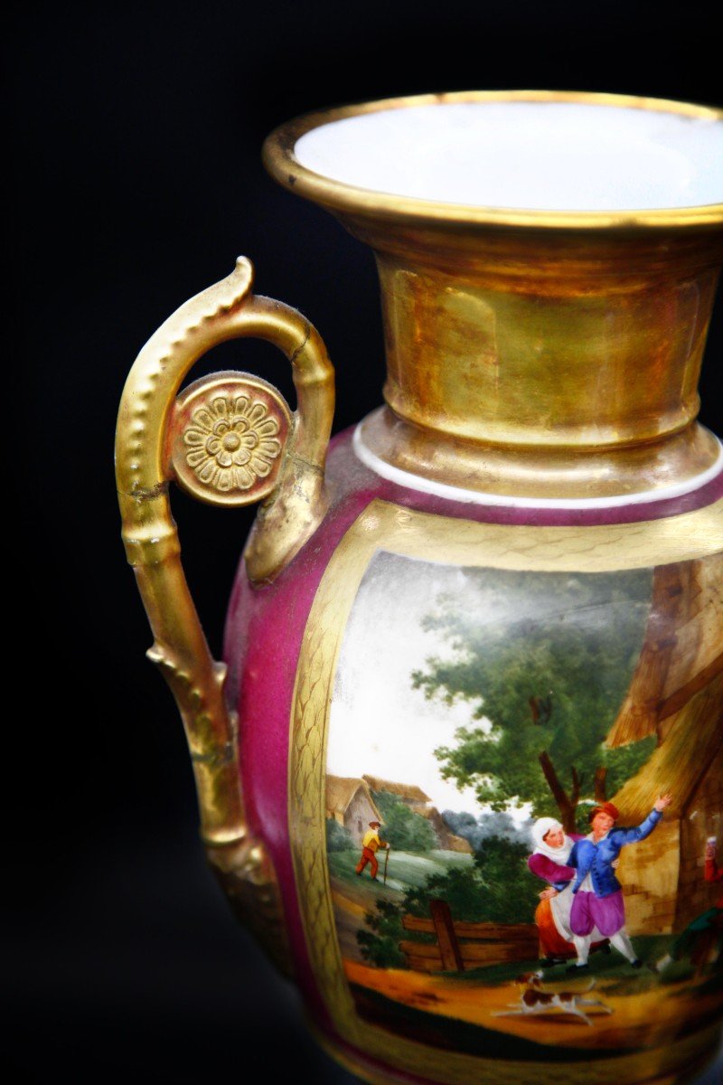 Pair Of Medecis Vases - Empire Period-photo-3