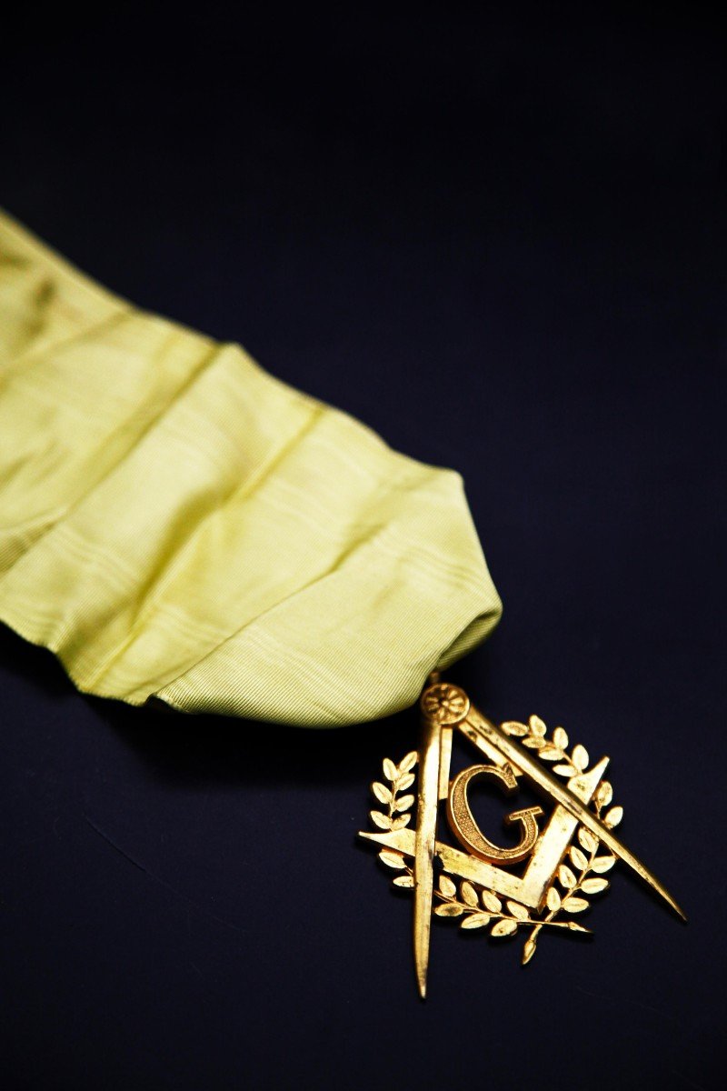 Écharpe Et Médaille - Franc Maçonnique -photo-2