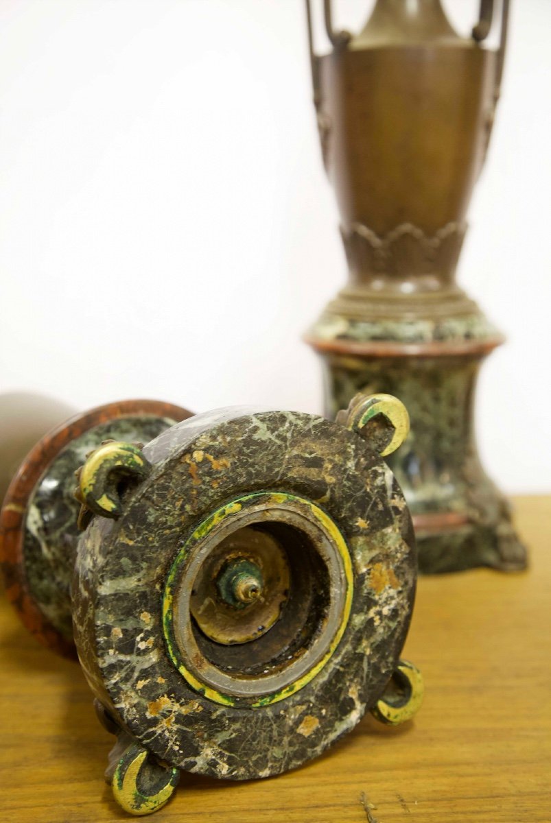 Pair Of Neo-empire Lamp - Napoleon III Period-photo-5