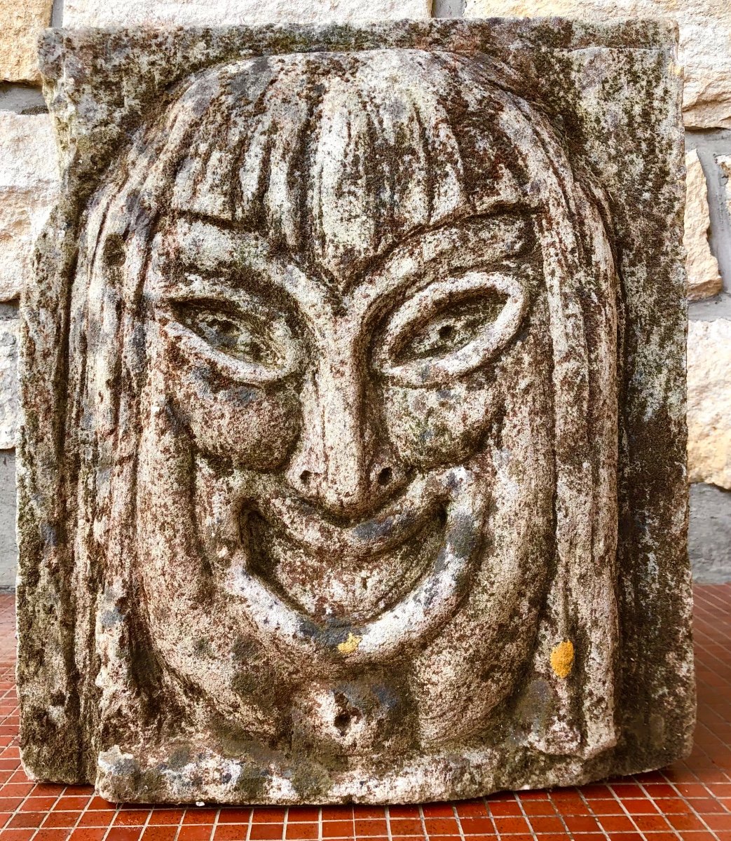 Stone Mascaron Inspired By A Comedy Mask