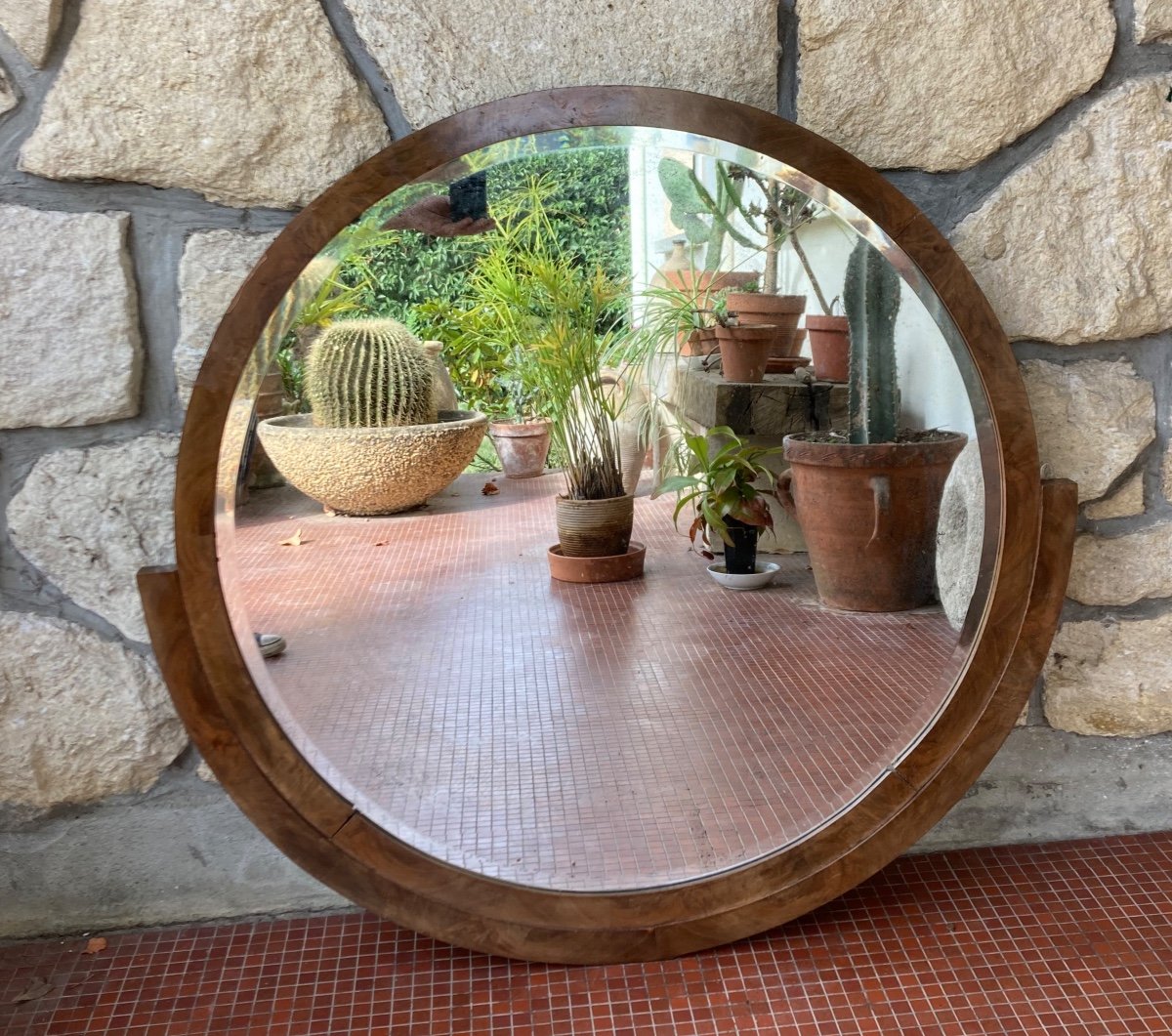 Grand Miroir Rond Art Déco 