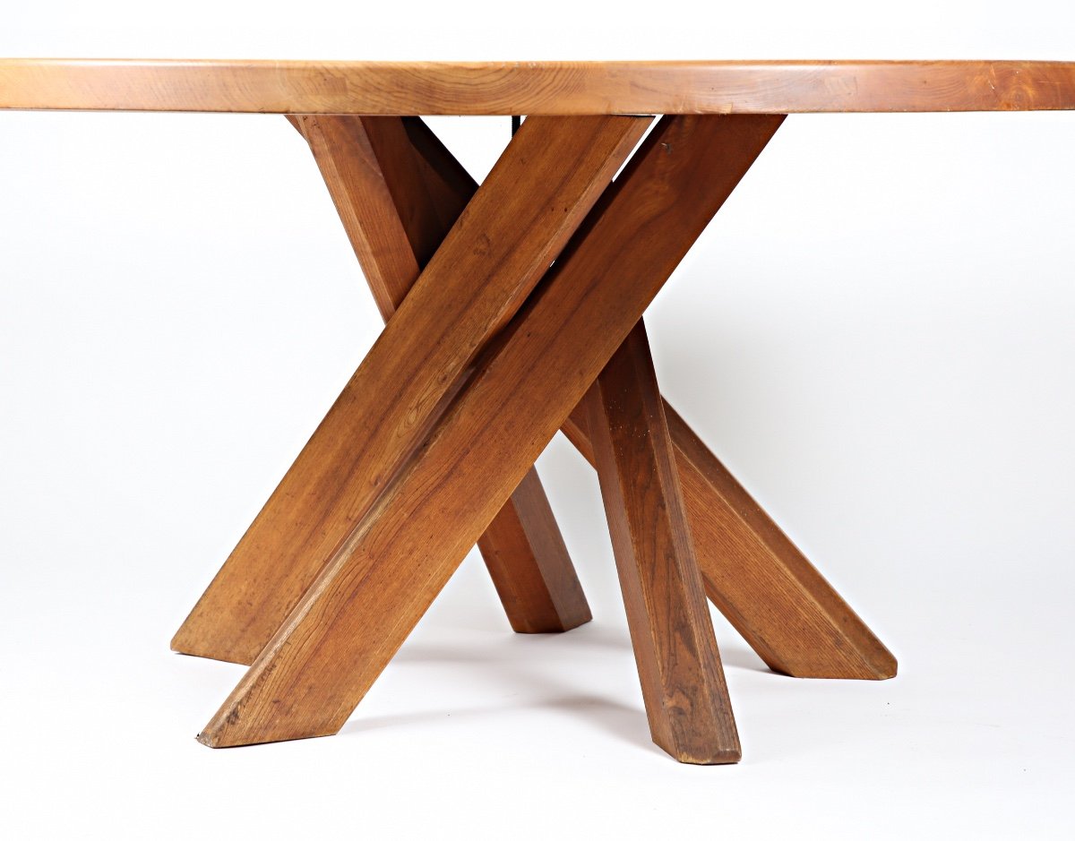 Pierre Chapo Table En Orme T21 D