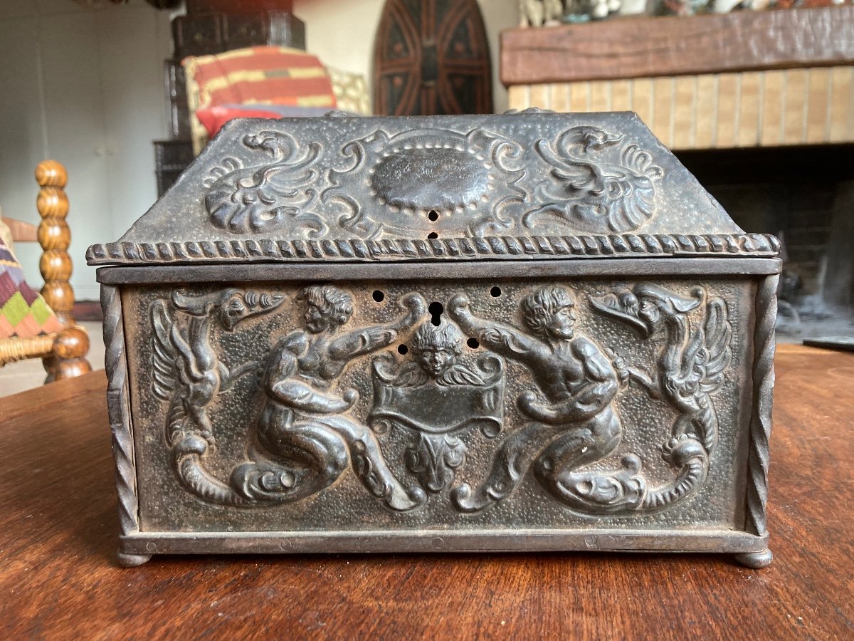 Renaissance Style Wrought Iron Box