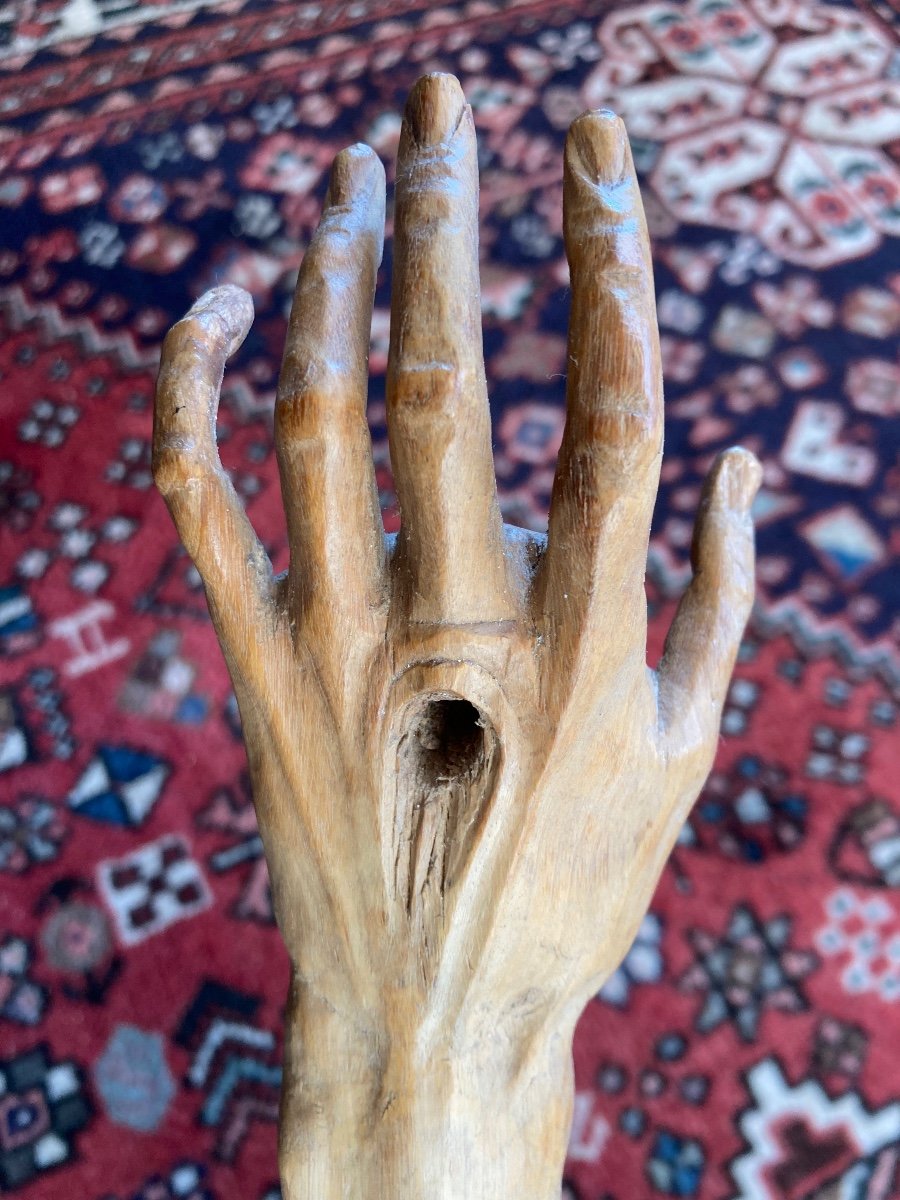 Grand Christ En Bois Dur Fin XVem Début XVem-photo-4