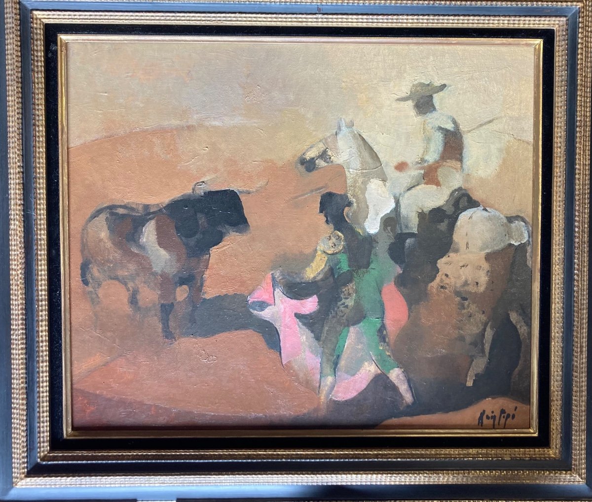 Ruiz Pipo Huile Sur Toile Tauromachie 