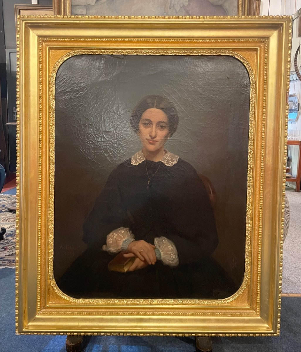 Portrait De Madame Daynaut Par Gibert En1859