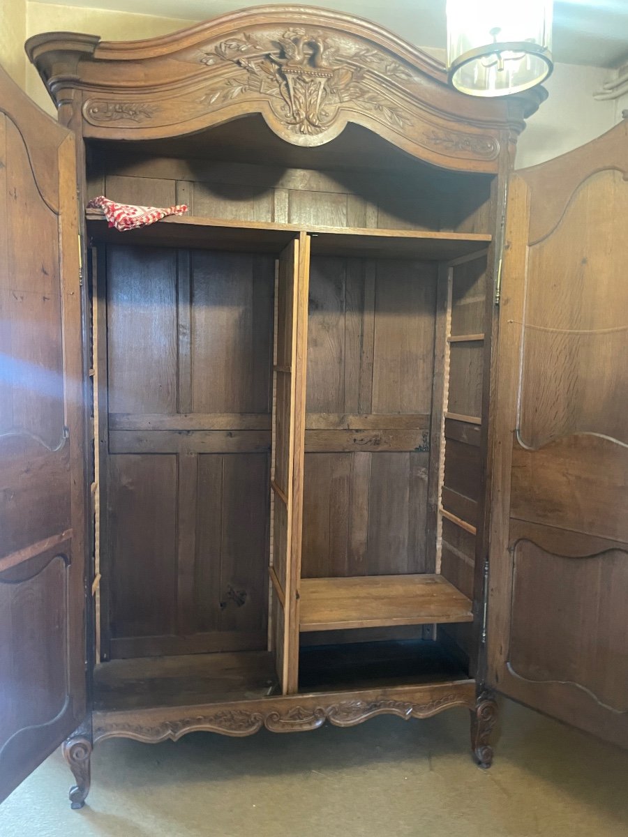 Armoire De Mariage Normande En Chêne Fin XVIIIe-photo-1