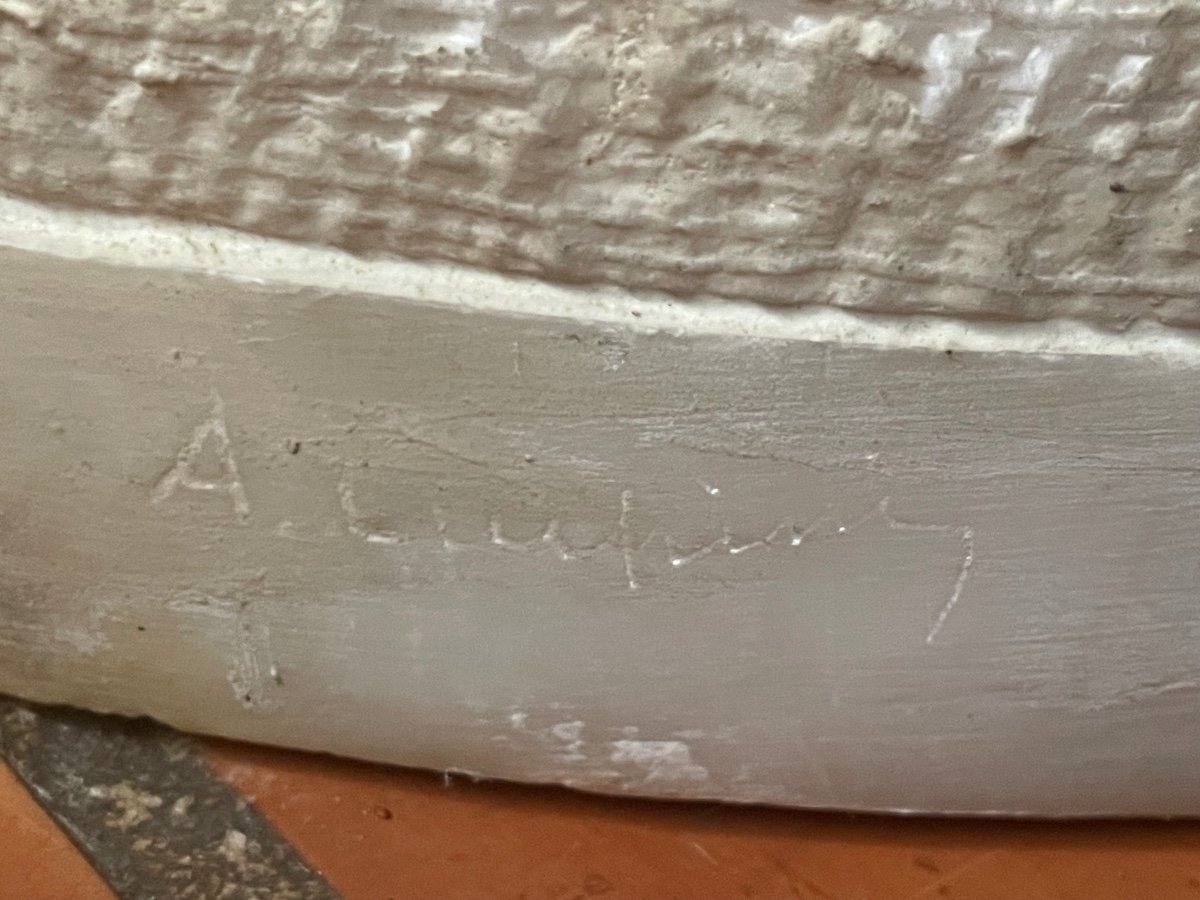 Tireur  D’épine En Albâtre Hauteur 60 Cm signé-photo-2