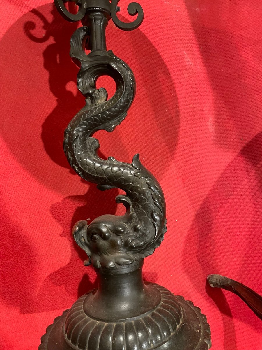 Napoleon III Patinated Cast Iron Bolster-photo-1