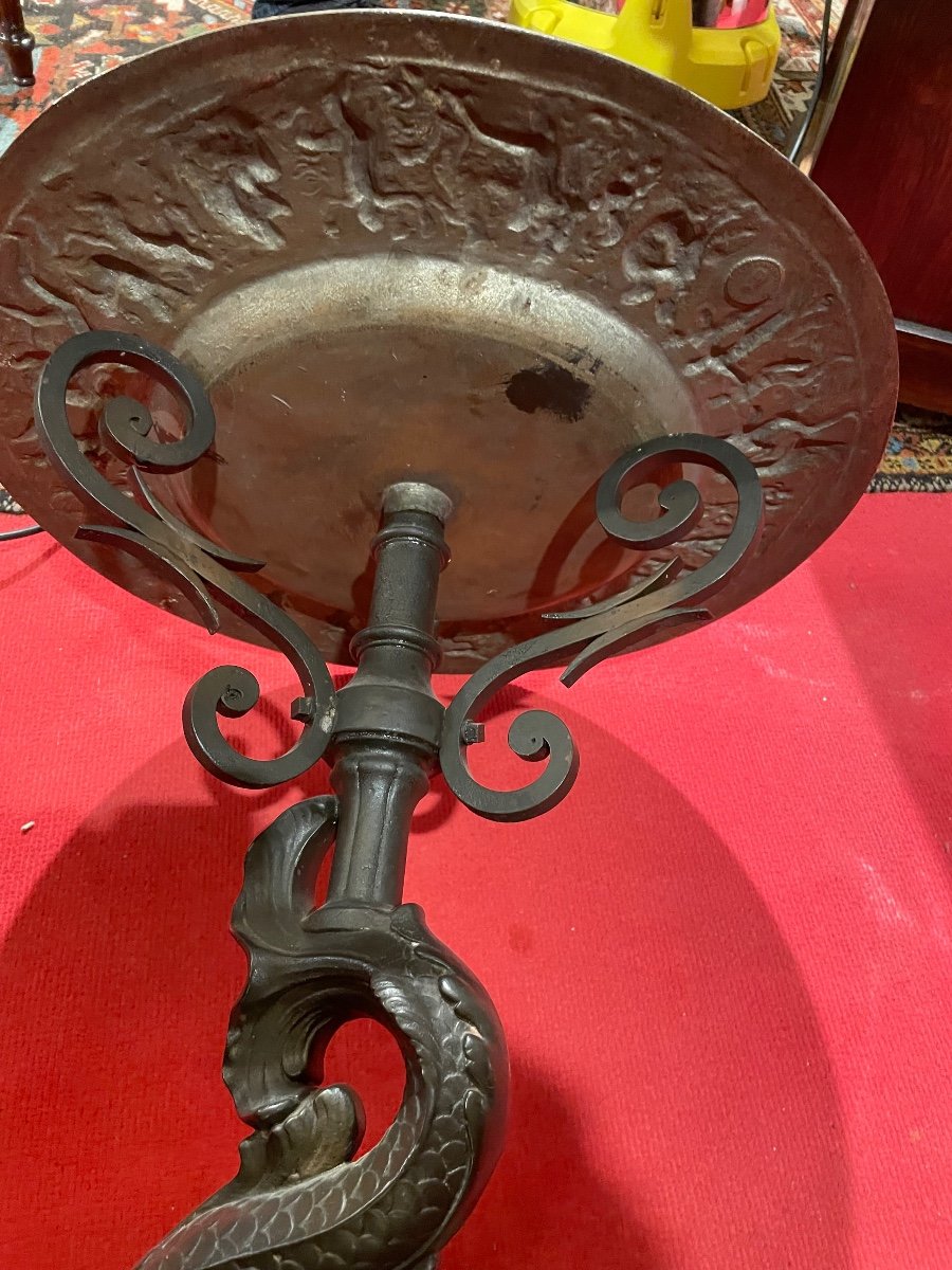 Napoleon III Patinated Cast Iron Bolster-photo-2