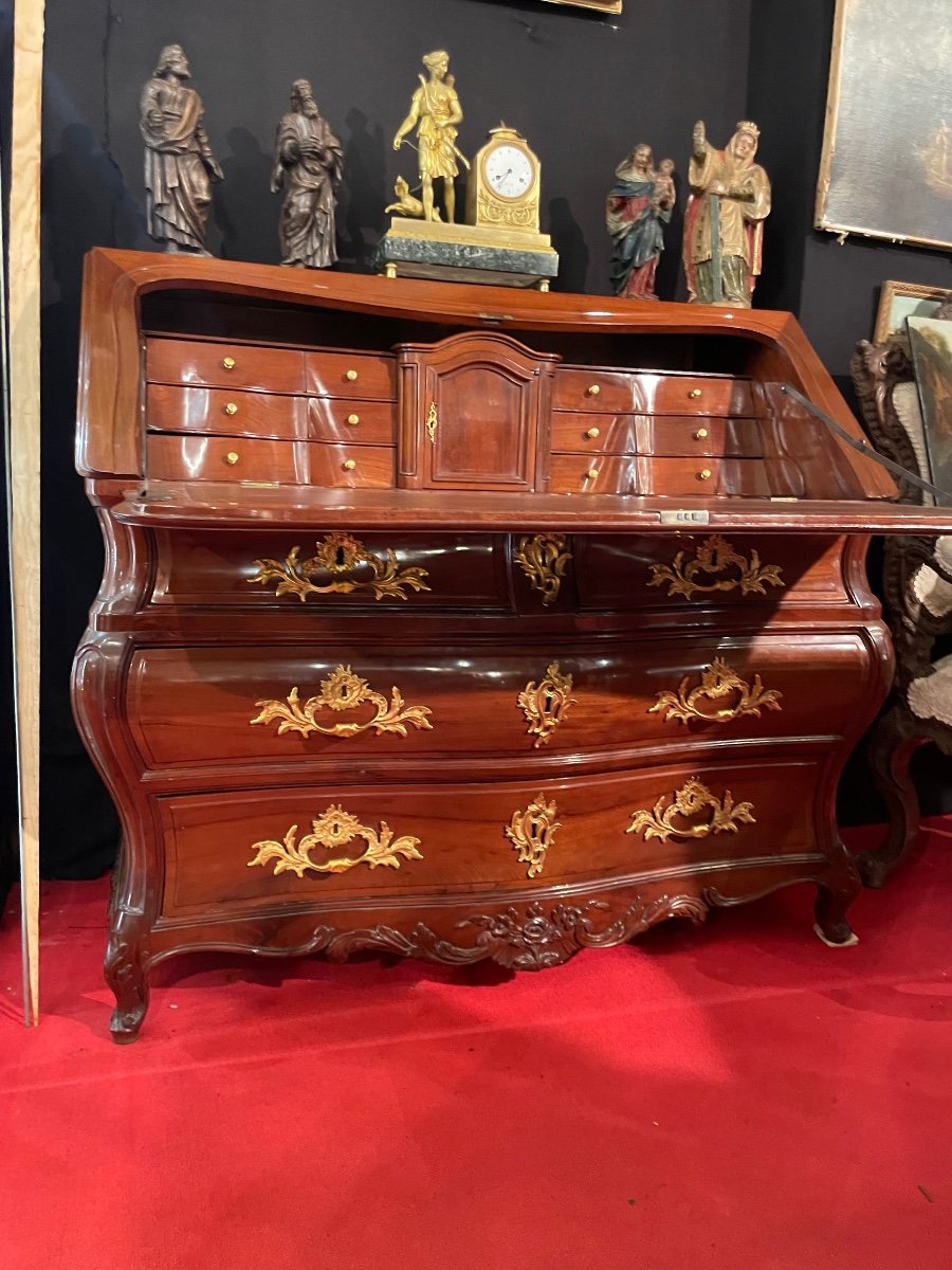 18th Century Bordeaux Mahogany Scriban Commode -photo-4