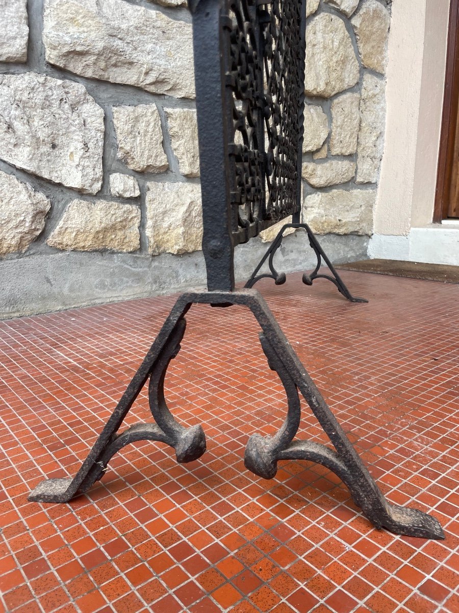 Gothic Style Wrought Iron Fire Screen -photo-3