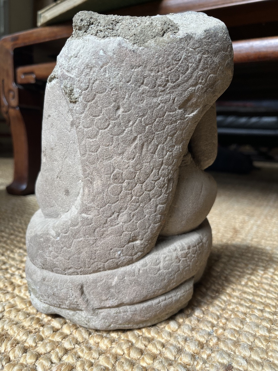 Khmer Buddha 13th-14th Century Sandstone-photo-3