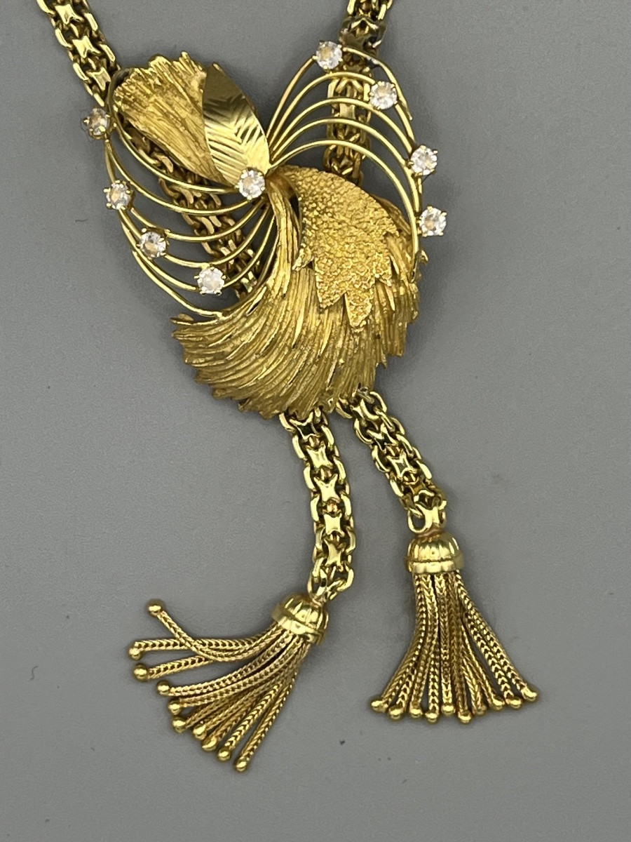 Collier cravate en or-photo-2
