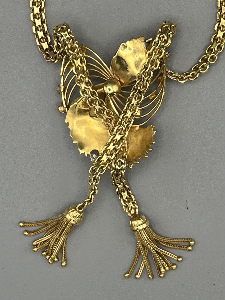 Collier cravate en or-photo-3