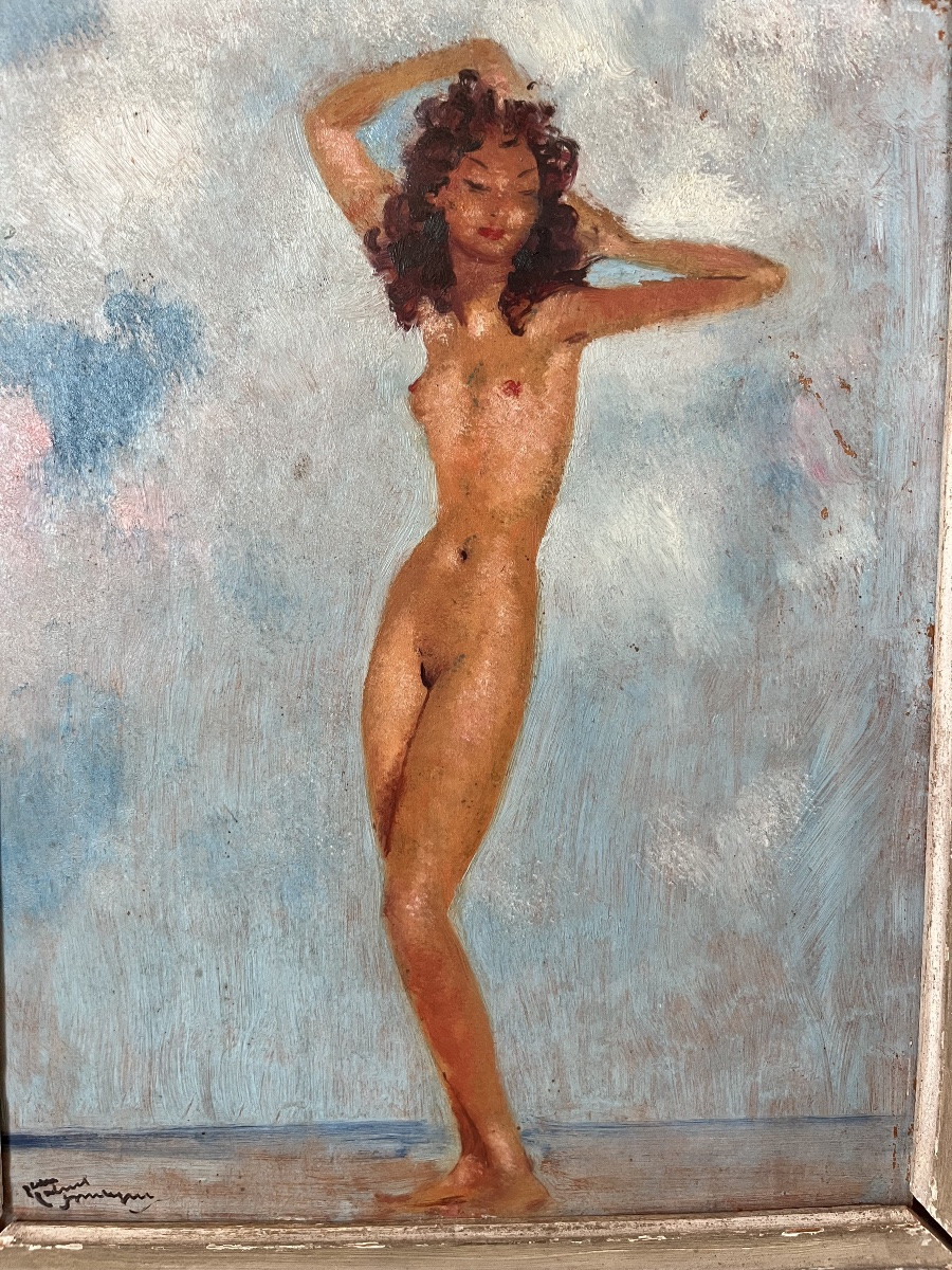 Jean Gabriel Domergue nu sur isorel cadre Bouche-photo-3