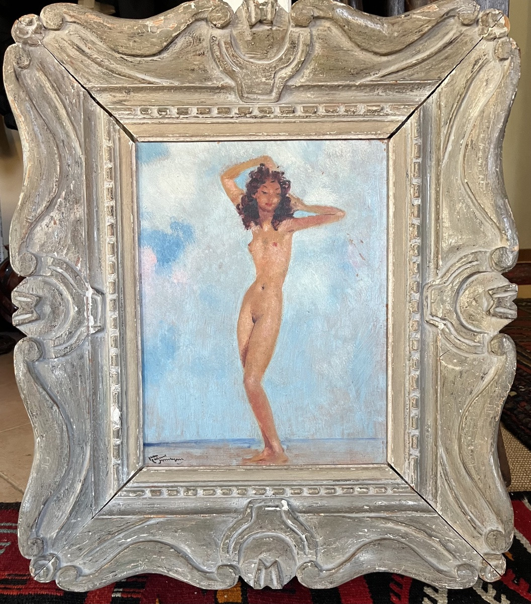 Jean Gabriel Domergue nu sur isorel cadre Bouche-photo-2